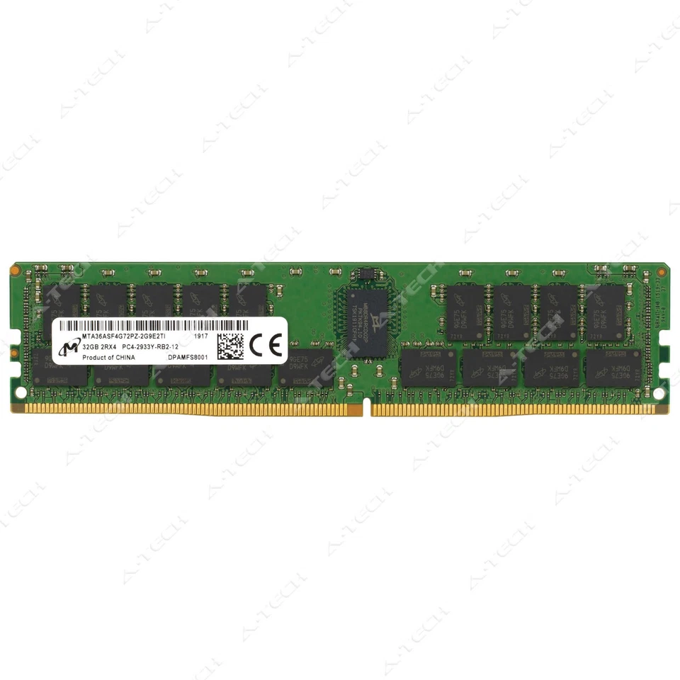 Micron 32GB DDR4-2933 PC4-23400 ECC RDIMM Server Memory RAM MTA36ASF4G72PZ-2G9E2