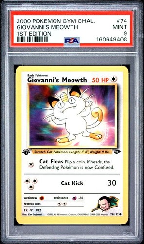 Giovanni's Meowth (1st Edition) graded PSA 9 for sale on eBay