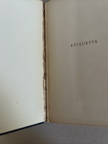 Etiquette By Emily Post 1937 Vintage Hardcover Book, Funk And Wagnalls - Imagen 9 de 9
