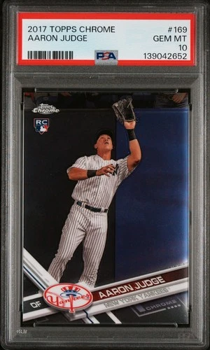 2017 Topps Chrome #169 Aaron Judge Rookie Card PSA 10 GEM MINT