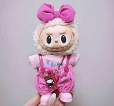 Labubu Hello Kitty Super Fan Outfit (Pink) - Clothing for Labubu