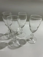 Set Of 4 Claret Wine Glasses 2" x 5 3/4"