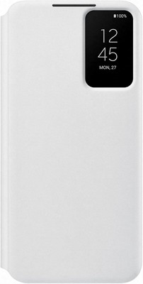 Original Samsung Galaxy S22+ Plus Smart Clear View Wallet Case   Weiß   Neu