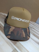 Vintage Pioneer Trucker Hat Snapback Mesh Back Cap US Crown Co Made in USA