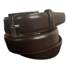 Brooks Brothers Mens Brown Leather Dress Belt Made in Italy Size 38 W1117