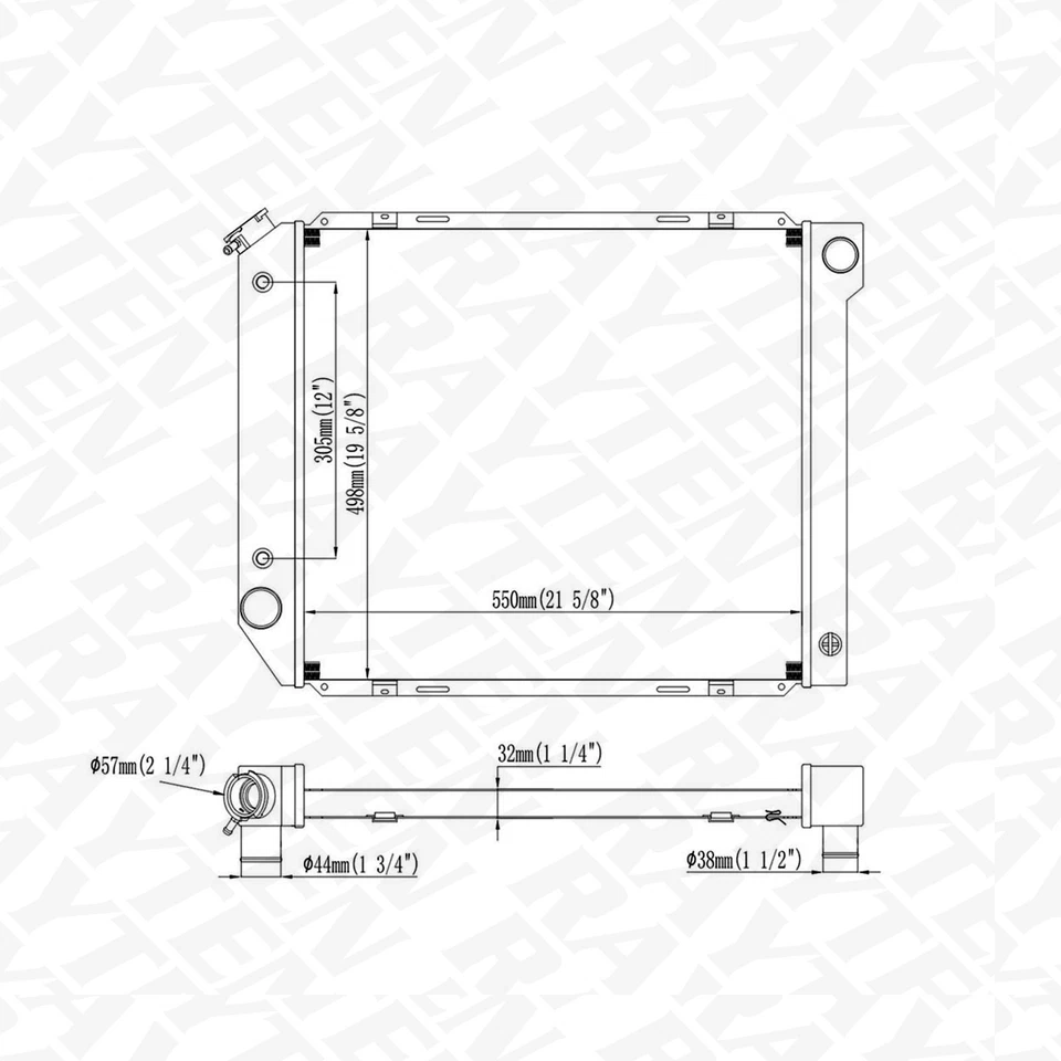 Radiator for Ford 1980-1984 Bronco F-150 F-250 F-350 1980-1983 F-100 DPI-559 Foto 2 de 4