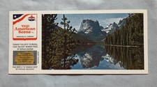 Vtg 1969 'The American Scene' Oil Co. Promo Game Card Postcard - Square Top Mtn.