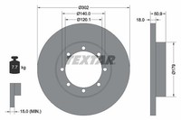 2X Textar Bremsscheibe 92230803 Passend FüR Nissan Opel Renault