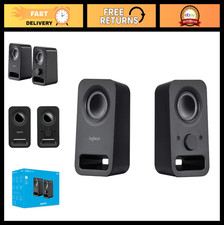 Multimedia Speakers with Stereo Sound for Multiple Devices - Black, Compact Desi