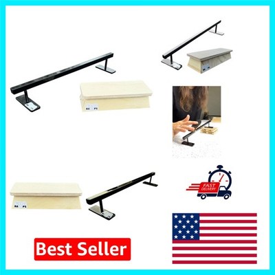 Sturdy 11'' Fingerboard Flat Rail and 5'' Grind Box | Enhance Skills Anywhere