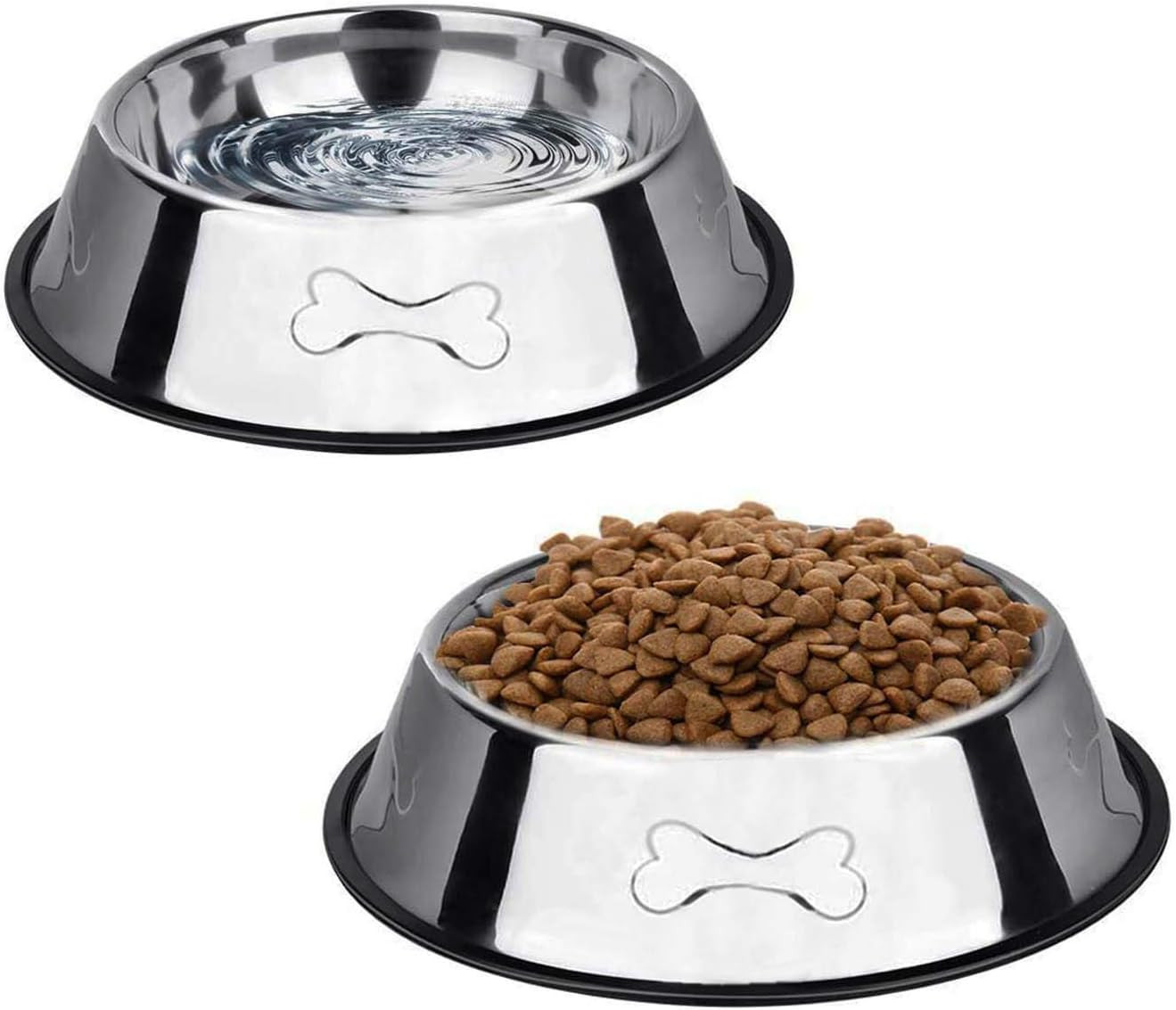 Offerta 2 Ciotole Acciaio Inox Cane - Massima Resa, Minima Spesa