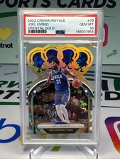 2022-23 Crown Royale Joe Embiid Crystal Gold Di-Cut /10 PSA 10 - Philadelphia