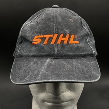 STIHL Hat Men's Adjustable Black USA Embroidered Logo Dad Cap
