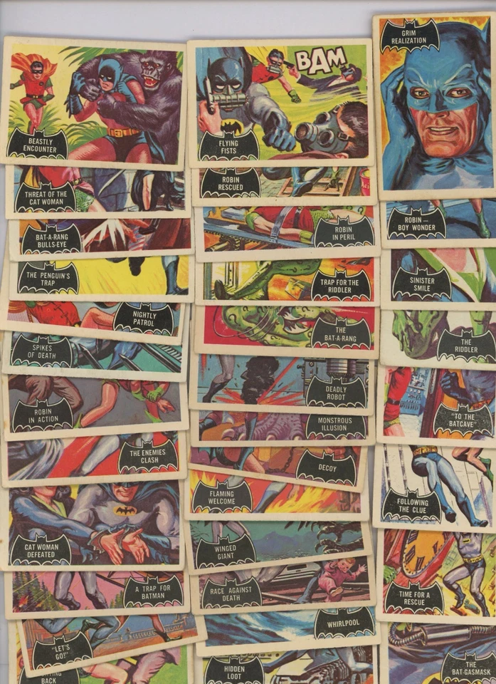1966 Batman Black Bat Near Complete Set 54/55 Only Missing Card #1 - Photo 1/1