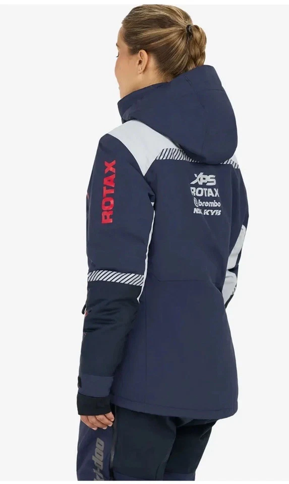 Ski-Doo Snowmobile 440945 Women  X-Team 100% Waterproof Jacket,Med Dark Navy G2 - Image 3 of 4