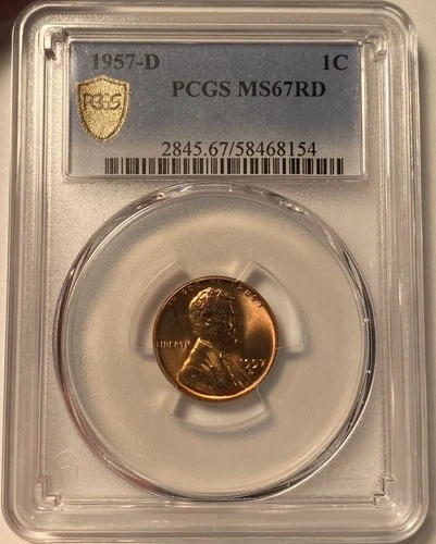 1957-D Lincoln Wheat Cent PCGS MS67RD