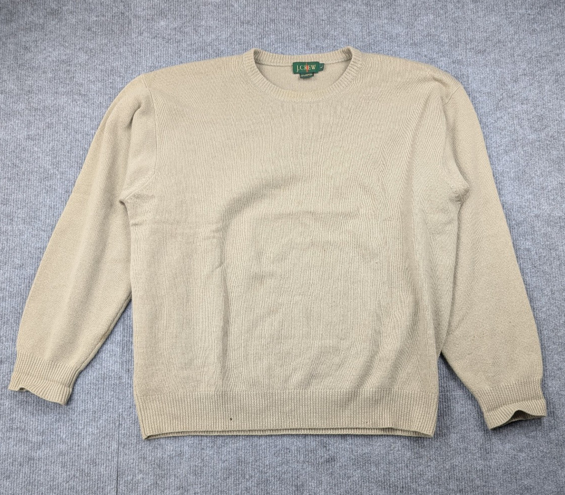 Vintage J Crew Oarsman Cashmere Sweater Mens Large Natural Fiber Timeless Staple