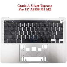 Grade A Silver Keyboard Topcase Battery A2171 Macbook Pro 13" A2338 M1 M2