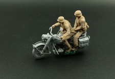 New 3D Printed 1/72/35/64 Wwii German Motorcycle Trooper Unpainted