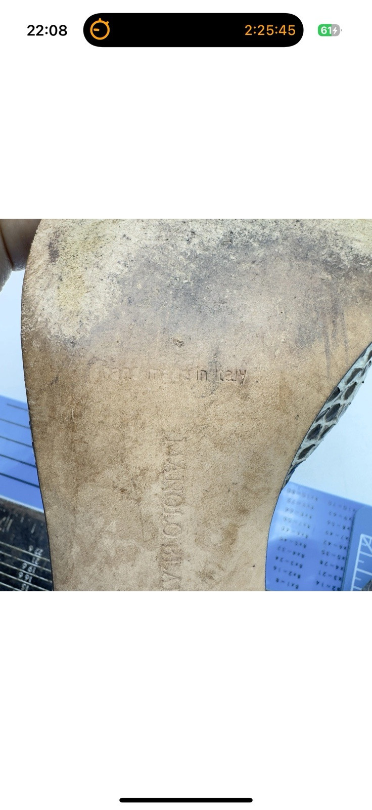 Manolo blahnik Exotic Python Leather kitten High … - image 11