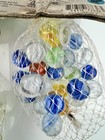 Mega Marbles SC Cat's Eye Lot 42 Glass Marbles 7 Shooters Vintage Net Bag Vacor — photo 9