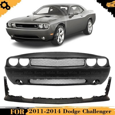 Front Bumper Cover Fascia & Grille Assembly Kit For 2011-2014 Dodge Challenger