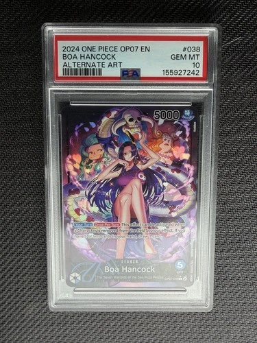 2024 ONE PIECE OP07-038 500 YEARS IN THE FUTURE ALTERNATE ART BOA HANCOCK PSA 10