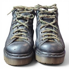 VTG Dr. Martens Unisex Size 4 8287 Made In England 5 Eye Leather Boots