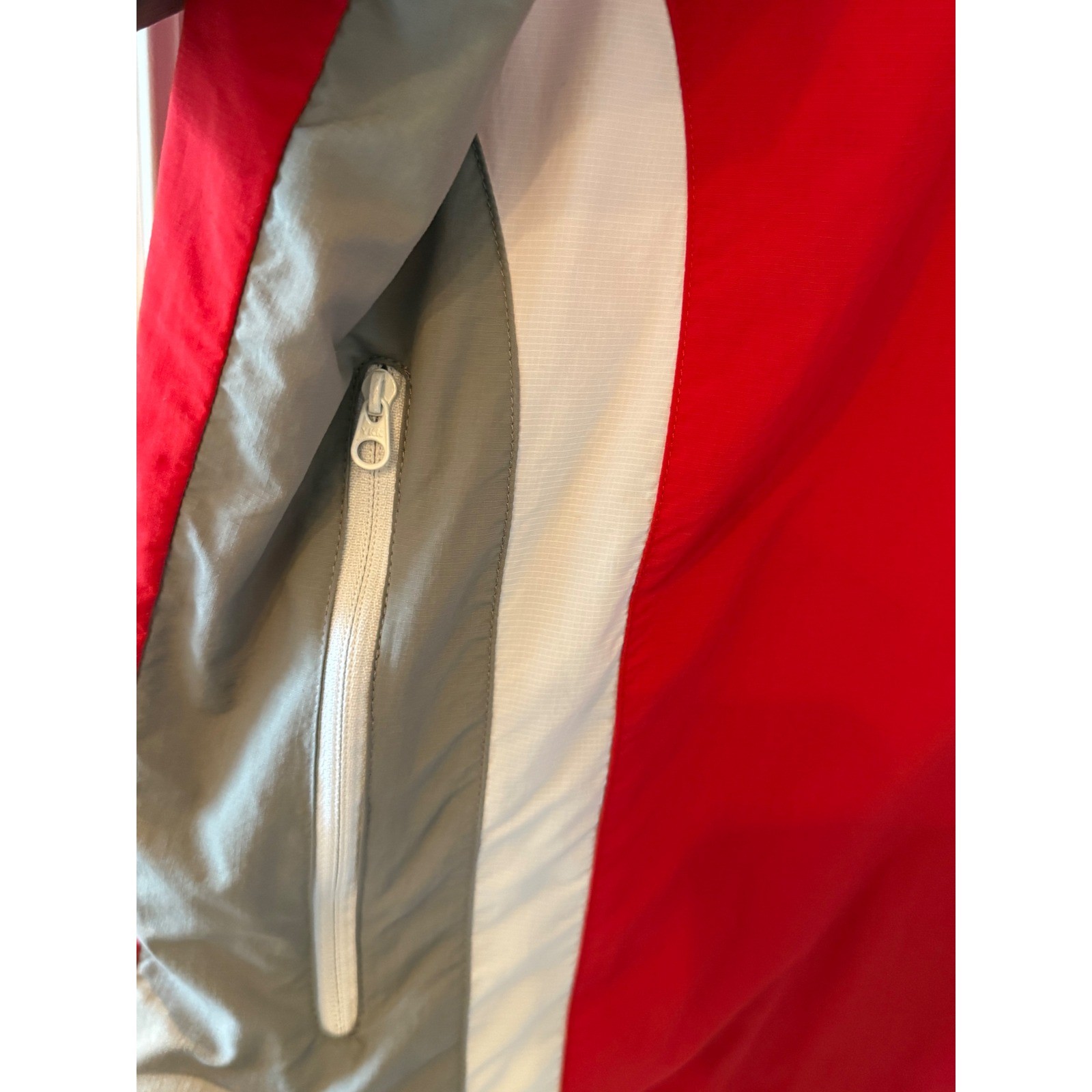 FootJoy FJ Red Gray Half Zip Golf Windshirt M Short Sleeve Pullover Oxford Club