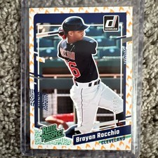 2023 Panini Donruss - Rated Prospect Brayan Rocchio #70 On Fire /75 (RC)