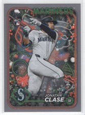 #H14 2024 Topps Holiday SILVER GLITTER / Jonatan Clase RC Mariners