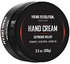 Viking Revolution Men's Hand Cream - Repair Cream for Dry, Cracked Vitamin E(3.5
