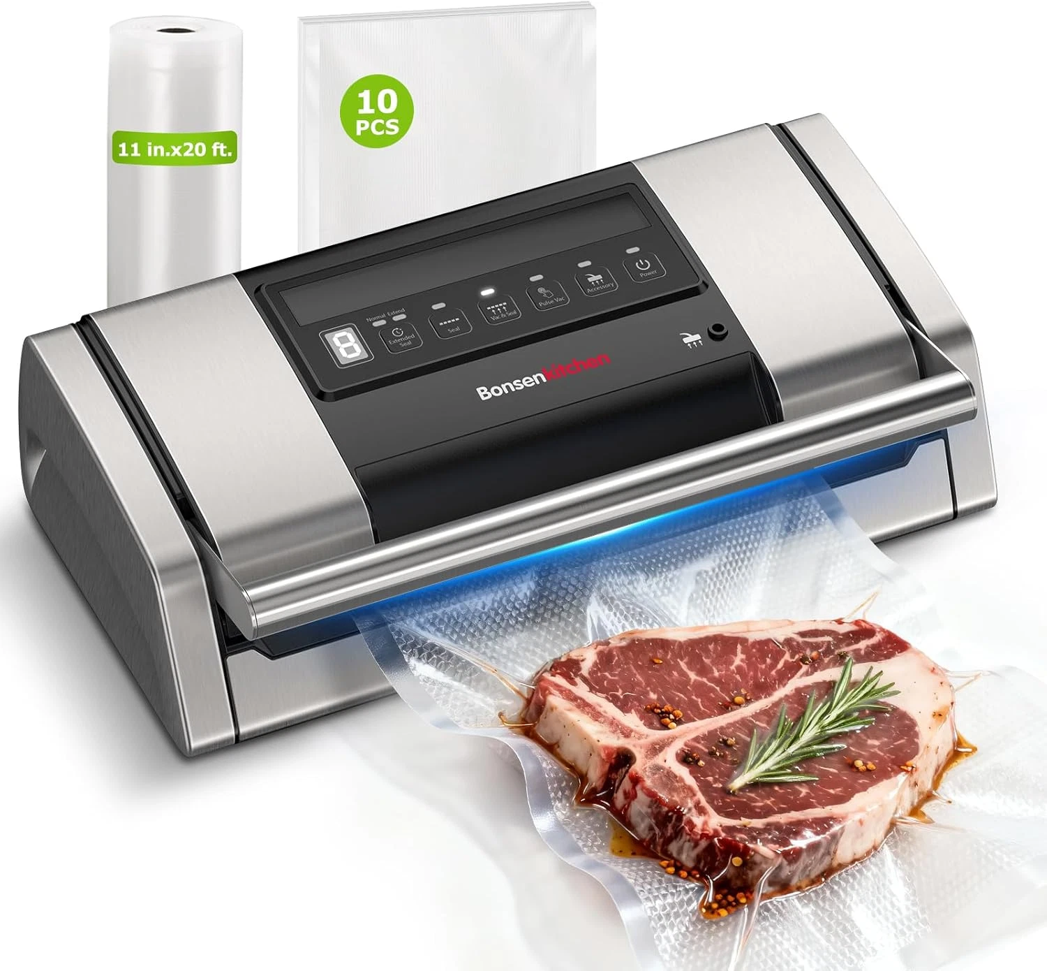 Vacuum Sealer with Cutter & Bags - Perfect for Meal Prep & Food Storage