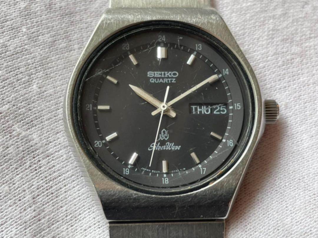 SEIKO Silver Wave 8229-6030 Men's Quartz Watch Vintage Rare SEIKO Silver Wave 8229-6030 Men's Quartz Watch Vintage Rare