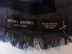 Henri Bendel Black/Gray Scarf Silk Wool Wrap Geometric Print Shawl 58" Square — photo 6