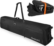 Goloni Ski Bag with Wheels,Padded Snowboard Bag for Air Travel,600D Waterproo...