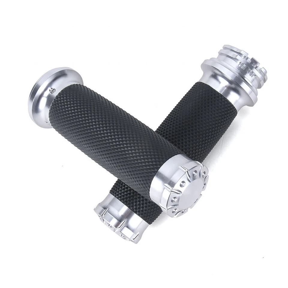 1" Motorcycle Hand Grips For Harley Road King Glide Softail Sportster XL Yamaha - Image 4 of 4