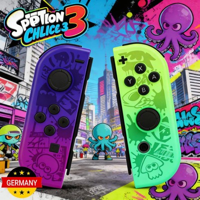 2er-Set Controller für Nintendo Switch Joy Con L/R NeonPurple & NeonOrange TOP!