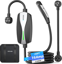 Level 1/2 Tesla Charger, ETL Certified 12A/16A, 25Ft Cable | 240V NEMA 6-20 Plug