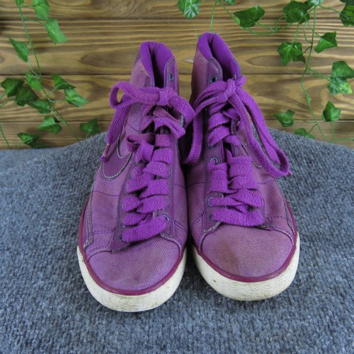 Nike Mujer Blazer Medio Ciruela Voltaje Zapatilla Púrpura Tela 7.5 Mediana Usada 2025 - Imagen 2 de 6