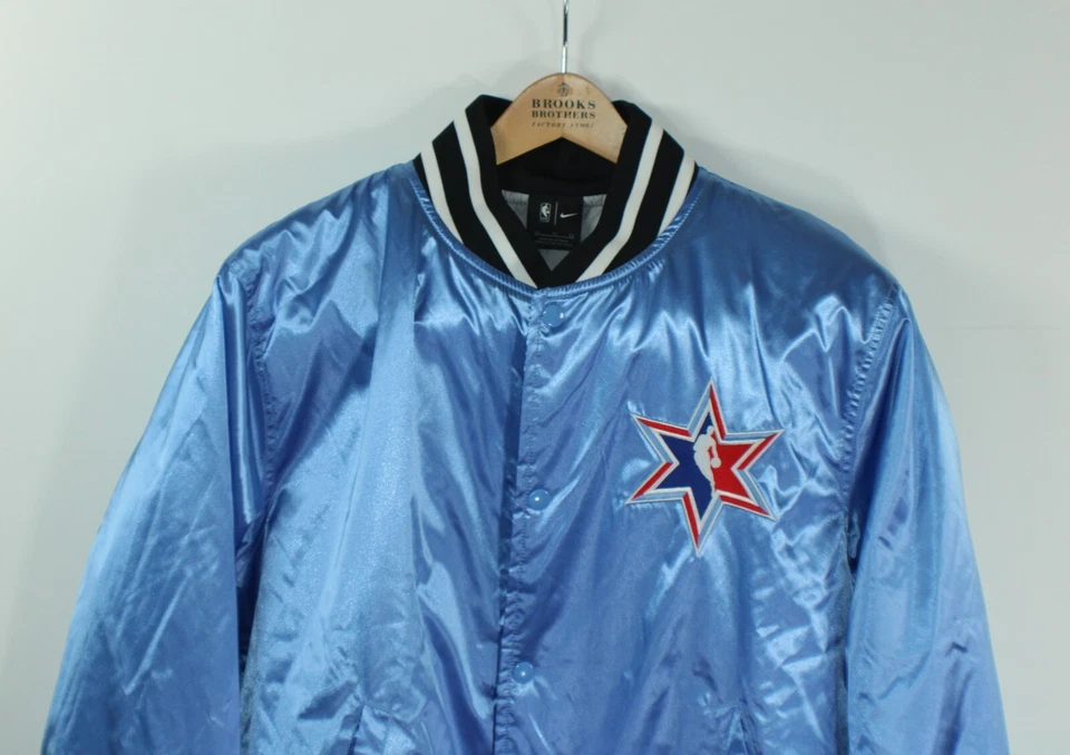 Chaqueta Nike NBA All Star Game Auténtica Azul Satinado Talla XL Foto 2 de 4