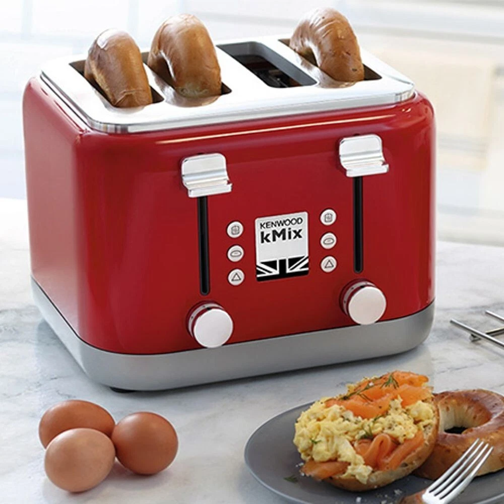 Kenwood Kmix 4-Slice Toaster Bread Bagel Toast Reheat Defrost Functions