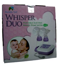 Rumble Tuff Whisper Duo Portable Electric Breast Pump With USB, Sealed Box