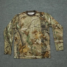 Rocky Shirt Adult Medium Green Brown Real Tree Camouflage Scent IQ Mens