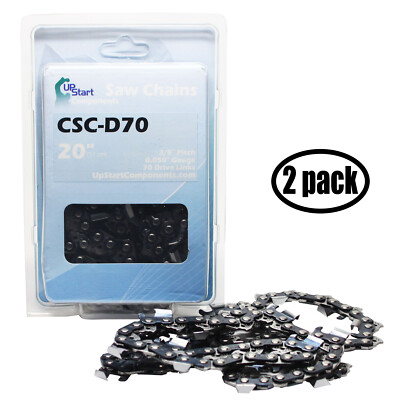 2X 20'' Full Chisel Saw Chain for Poulan 3450 Chainsaws
