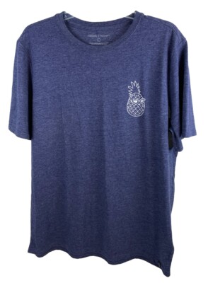 threads 4 thought women's blue short sleeve tee pineapple size L