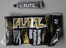 Flitz Metal Plastic Fiberglass Polish Paste  Tube 1.76oz plus Microfiber Cloth
