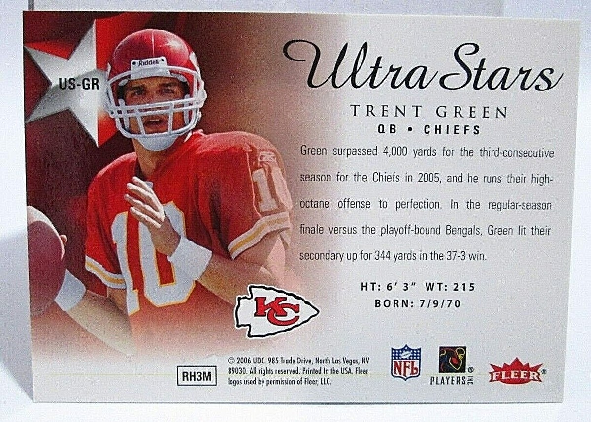 2006 Fleer Ultra Stars Trent Green #US-GR - Kansas City Chiefs | eBay