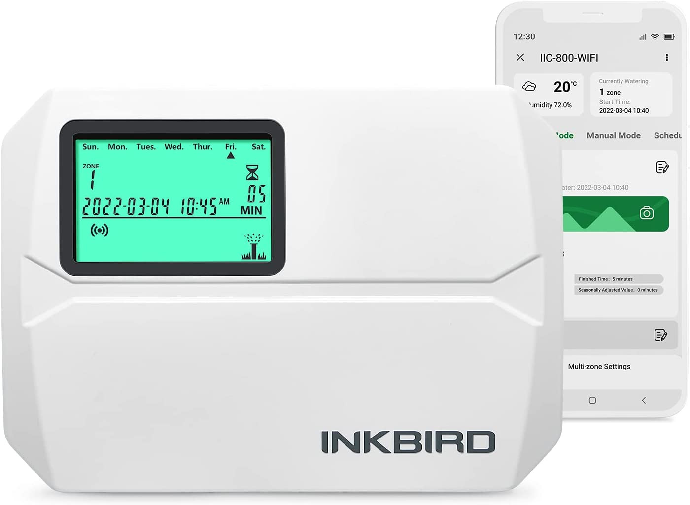 IIC-800 Centralina Irrigazione Wifi 8 Zone,Impianto Irrigazione Automatica Giard