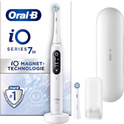 Oral-B elektrische Zahnbürste iO Series 7N White Alabaster Magnet-Technologie